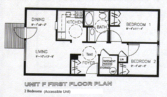 2 Bedroom accessible unit